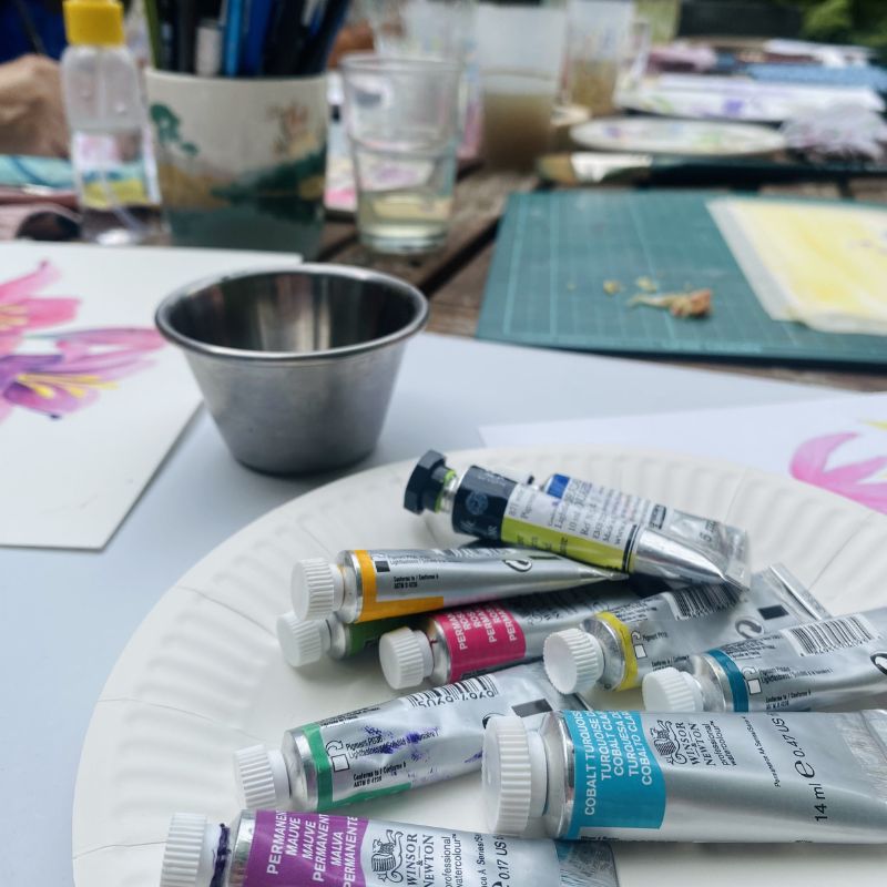 Atelier d'aquarelle : matériel